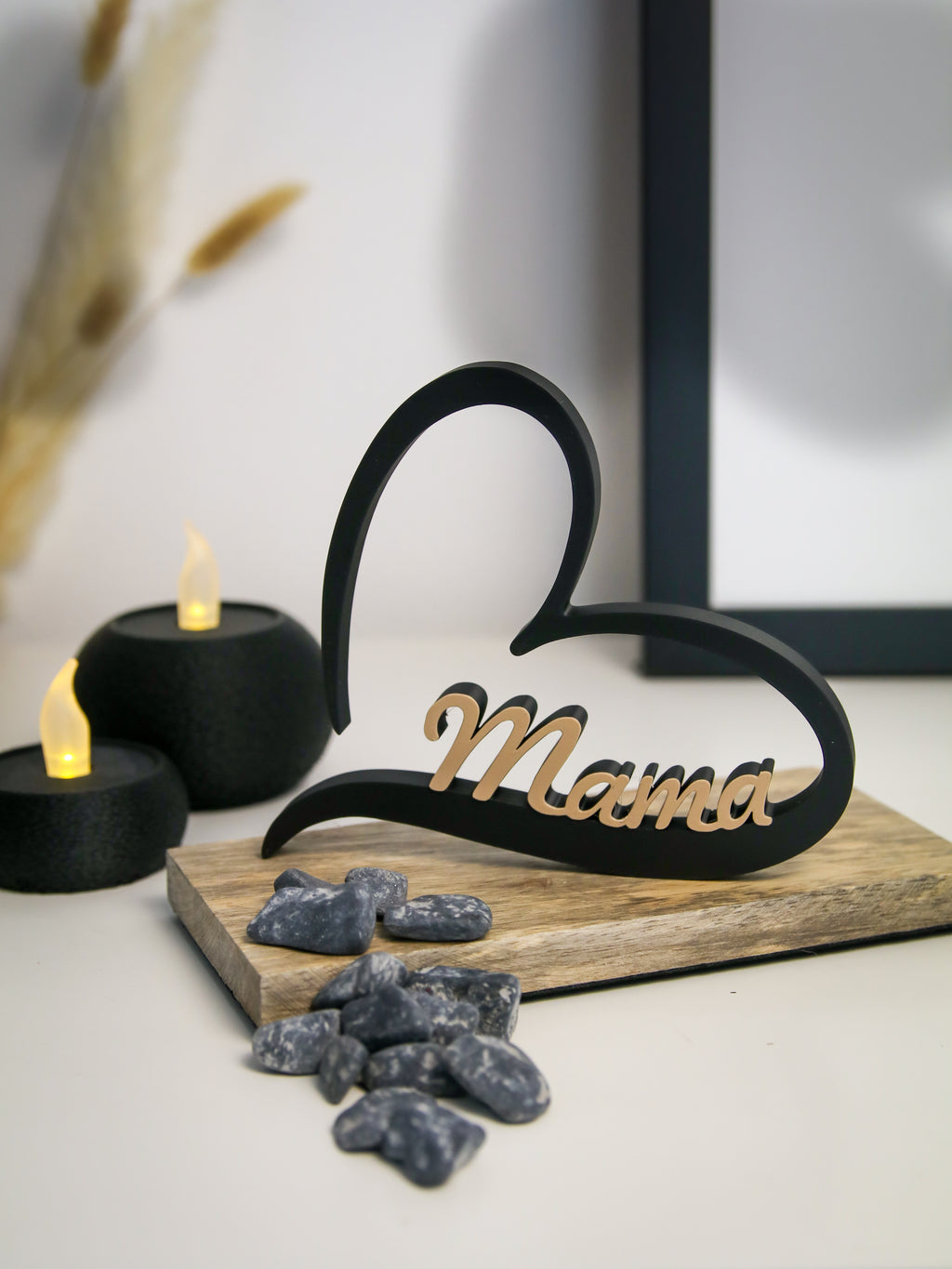 Muttertagsgeschenk Herz mit Namen – Personalisiertes Geschenk für Mama – Herz Deko – Muttertag Geschenkidee –