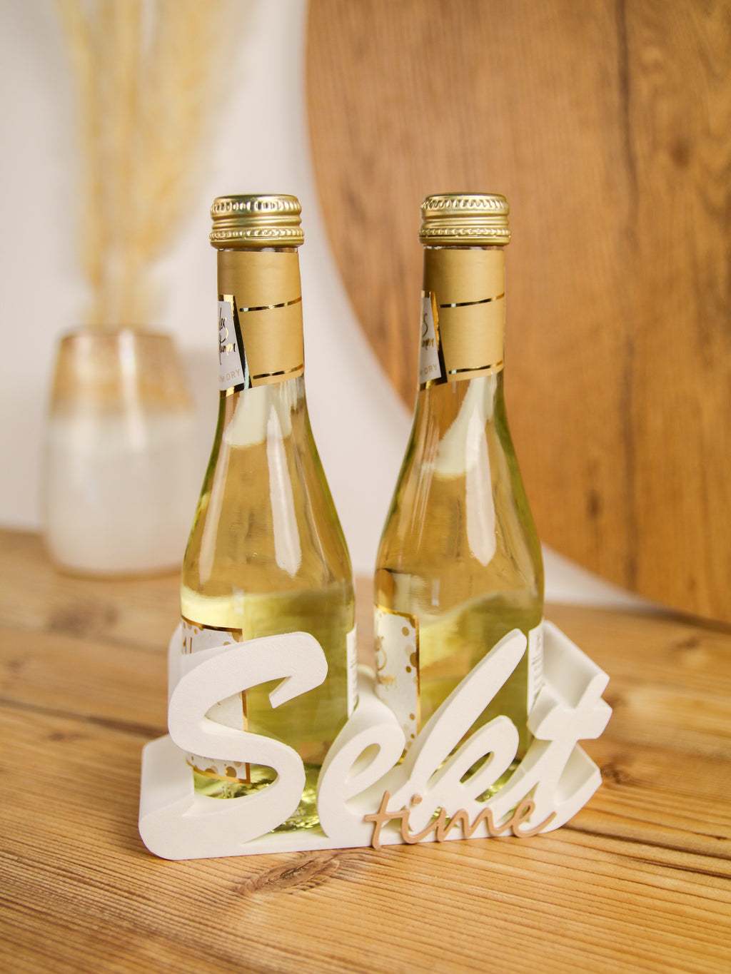 Sekthalter Piccolo Flaschen, Geschenk Sekt-Time, Sektflaschen Mitbringsel, Mädelsabend, Geburtstag, JGA